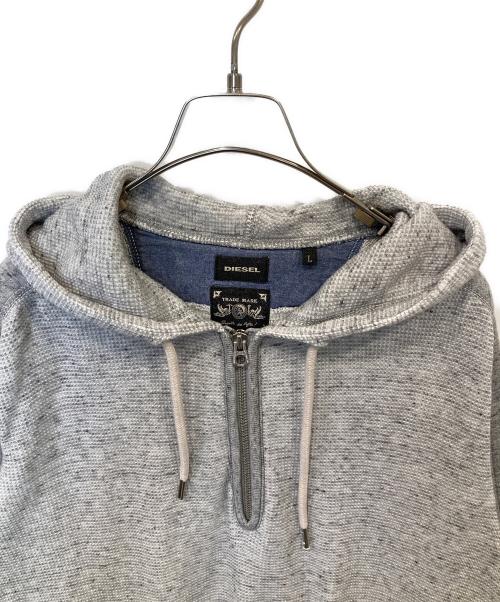 DIESEL（ディーゼル）DIESEL (ディーゼル) サーマルプルオーバーパーカー グレー サイズ:Lの古着・服飾アイテム