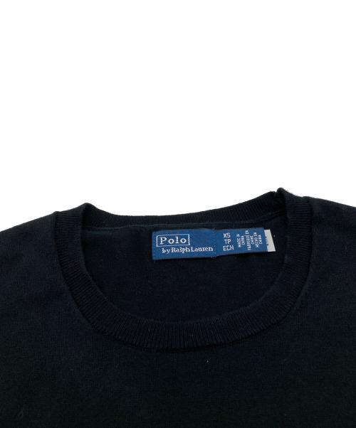 POLO by  RALPH LAUREN（ポロ バイ ラルフローレン）POLO by  RALPH LAUREN (ポロ バイ ラルフローレン) 半袖ニット ブラック サイズ:XSの古着・服飾アイテム