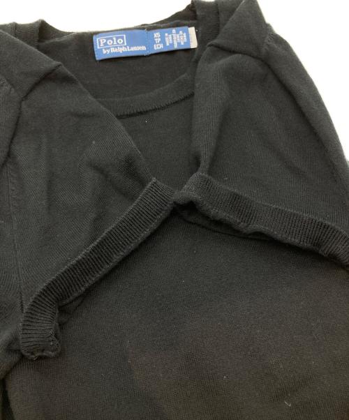 POLO by  RALPH LAUREN（ポロ バイ ラルフローレン）POLO by  RALPH LAUREN (ポロ バイ ラルフローレン) 半袖ニット ブラック サイズ:XSの古着・服飾アイテム
