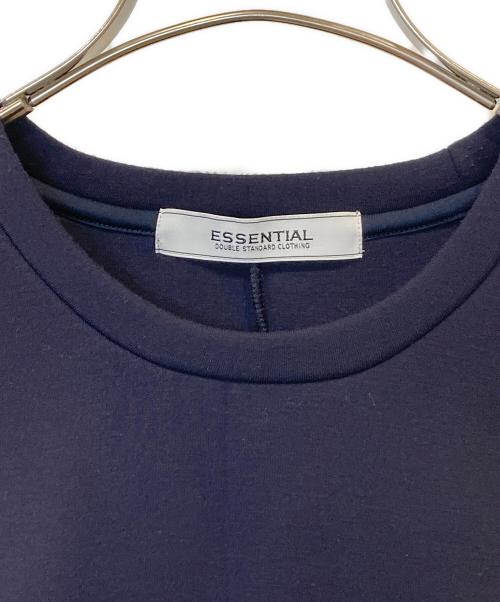 ESSENTIAL DOUBLE STANDARD CLOTHING（エッセンシャルダブルスタンダードクロージング）ESSENTIAL DOUBLE STANDARD CLOTHING (エッセンシャルダブルスタンダードクロージング) 半袖スウェット　2508-070-143C ネイビー サイズ:FREEの古着・服飾アイテム