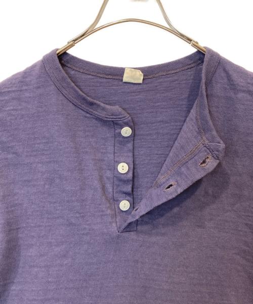 WAREHOUSE（ウエアハウス）WAREHOUSE (ウエアハウス) ヘンリーネックTシャツ パープル サイズ:XLの古着・服飾アイテム