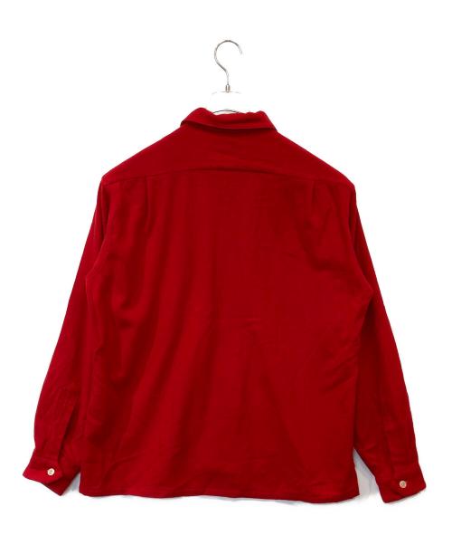 casuals（カジュアルズ）casuals (カジュアルズ) 開襟シャツ レッド サイズ:Lの古着・服飾アイテム