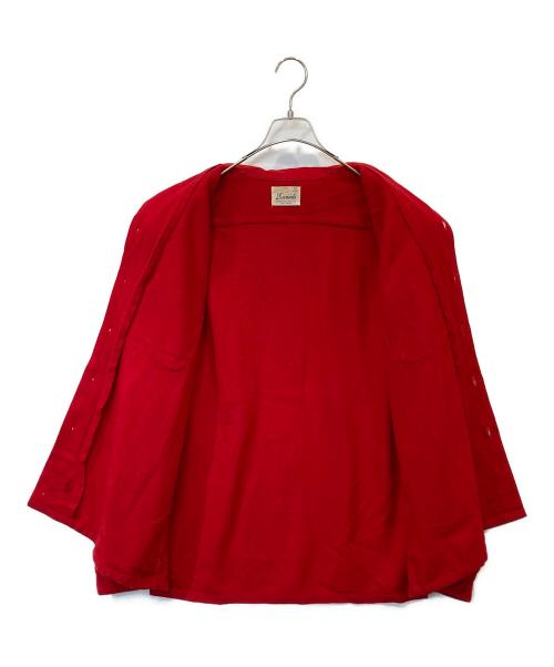 casuals（カジュアルズ）casuals (カジュアルズ) 開襟シャツ レッド サイズ:Lの古着・服飾アイテム