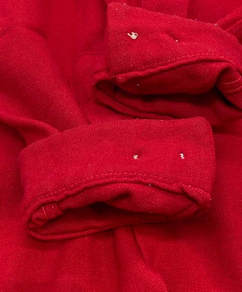casuals（カジュアルズ）casuals (カジュアルズ) 開襟シャツ レッド サイズ:Lの古着・服飾アイテム