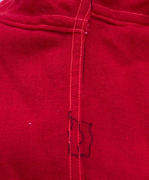 casuals（カジュアルズ）casuals (カジュアルズ) 開襟シャツ レッド サイズ:Lの古着・服飾アイテム