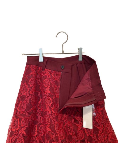 HARE（ハレ）HARE (ハレ) アシメレースレイヤーライクパンツ HAL05015CF レッド サイズ:FREE 未使用品の古着・服飾アイテム