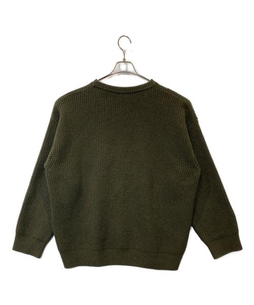 CELINE（セリーヌ）CELINE (セリーヌ) OVERSIZED CELINE SWEATER IN RIBBED WOOL オーバーサイズド セリーヌ セーター イン リブド ウール 2AB97650S オリーブ サイズ:Mの古着・服飾アイテム