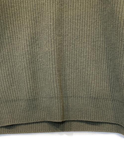 CELINE（セリーヌ）CELINE (セリーヌ) OVERSIZED CELINE SWEATER IN RIBBED WOOL オーバーサイズド セリーヌ セーター イン リブド ウール 2AB97650S オリーブ サイズ:Mの古着・服飾アイテム
