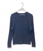 POLO RALPH LAURENポロ・ラルフローレン）の古着「ケーブルニット」｜ネイビー