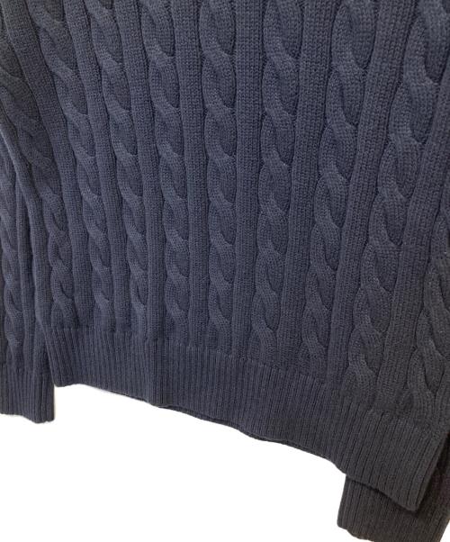 POLO RALPH LAUREN（ポロ・ラルフローレン）POLO RALPH LAUREN (ポロ・ラルフローレン) ケーブルニット ネイビー サイズ:Mの古着・服飾アイテム
