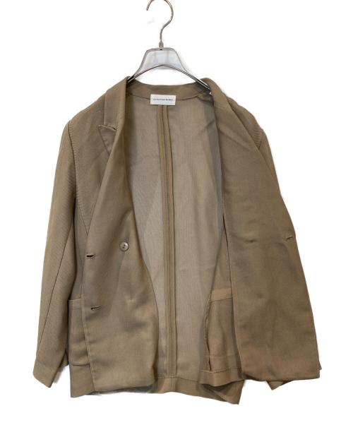 La boutique BonBon（ラブティックボンボン）La boutique BonBon (ラブティックボンボン) メッシュメタルボタンライトジャケット LBZ1051307A0005 カーキ サイズ:FREEの古着・服飾アイテム