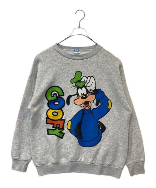 DISNEY（ディズニー）Disney (ディズニー) GOOFY プリントスウェット グレー サイズ:XLの古着・服飾アイテム