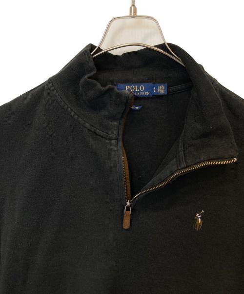 POLO RALPH LAUREN（ポロ・ラルフローレン）POLO RALPH LAUREN (ポロ・ラルフローレン) ハーフジップカットソー ブラック サイズ:Lの古着・服飾アイテム