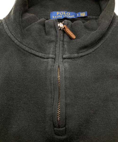 POLO RALPH LAUREN（ポロ・ラルフローレン）POLO RALPH LAUREN (ポロ・ラルフローレン) ハーフジップカットソー ブラック サイズ:Lの古着・服飾アイテム