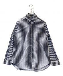 MUSE de Deuxieme Classe（ミューズ ドゥーズィエム クラス）の古着「STRIPE ストライプ　ボタンダウン シャツ　26050500405010」｜ネイビー×ホワイト