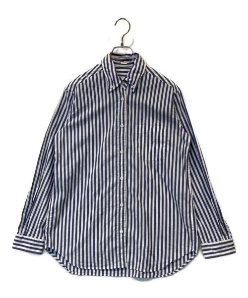 MUSE de Deuxieme Classe（ミューズ ドゥーズィエム クラス）MUSE de Deuxieme Classe (ミューズ ドゥーズィエム クラス) STRIPE ストライプ　ボタンダウン シャツ　26050500405010 ネイビー×ホワイト サイズ:FREEの古着・服飾アイテム