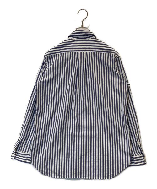 MUSE de Deuxieme Classe（ミューズ ドゥーズィエム クラス）MUSE de Deuxieme Classe (ミューズ ドゥーズィエム クラス) STRIPE ストライプ　ボタンダウン シャツ　26050500405010 ネイビー×ホワイト サイズ:FREEの古着・服飾アイテム