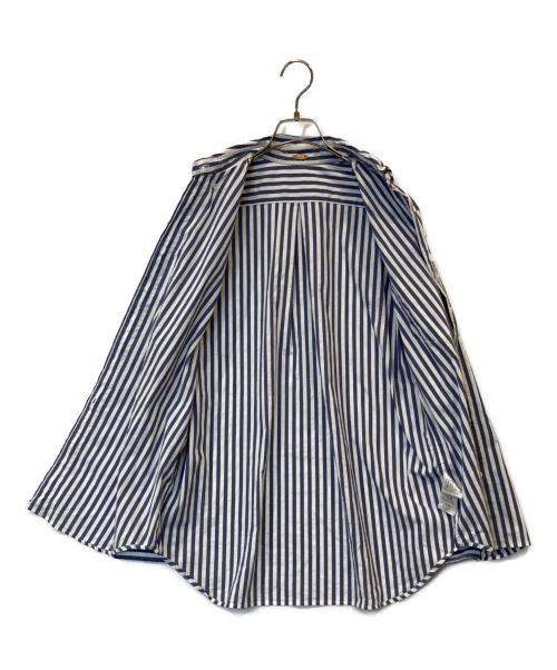 MUSE de Deuxieme Classe（ミューズ ドゥーズィエム クラス）MUSE de Deuxieme Classe (ミューズ ドゥーズィエム クラス) STRIPE ストライプ　ボタンダウン シャツ　26050500405010 ネイビー×ホワイト サイズ:FREEの古着・服飾アイテム