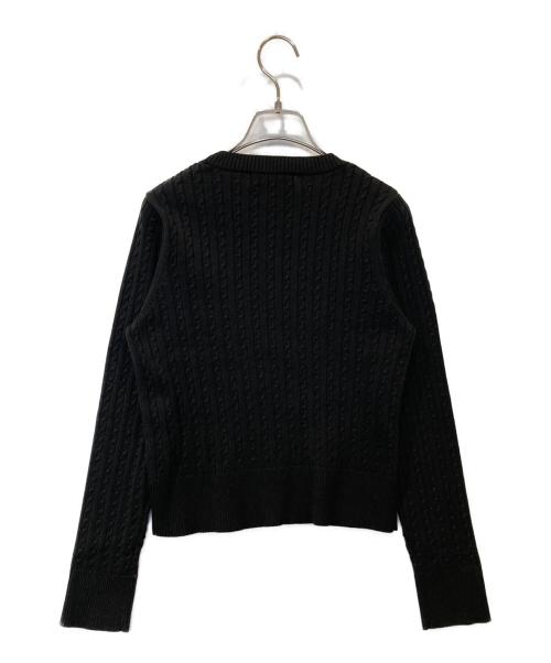 MARY QUANT（マリークヮント）MARY QUANT (マリークヮント) デイジーワンポイントケーブルニット　224-703705 ブラック サイズ:Mの古着・服飾アイテム