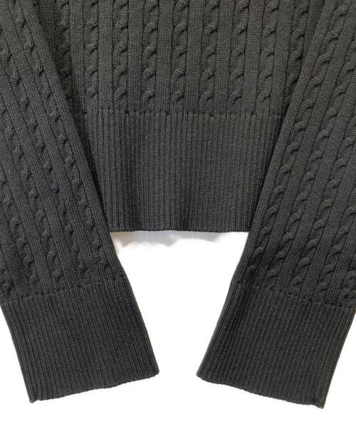 MARY QUANT（マリークヮント）MARY QUANT (マリークヮント) デイジーワンポイントケーブルニット　224-703705 ブラック サイズ:Mの古着・服飾アイテム