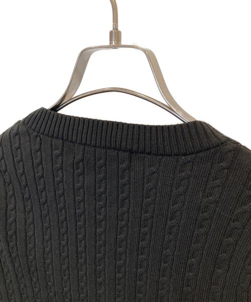 MARY QUANT（マリークヮント）MARY QUANT (マリークヮント) デイジーワンポイントケーブルニット　224-703705 ブラック サイズ:Mの古着・服飾アイテム