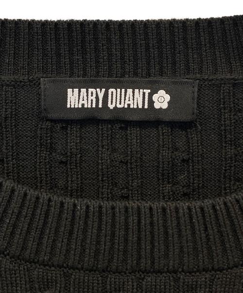 MARY QUANT（マリークヮント）MARY QUANT (マリークヮント) デイジーワンポイントケーブルニット　224-703705 ブラック サイズ:Mの古着・服飾アイテム