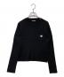 MARY QUANT（マリークヮント）の古着「デイジーワンポイントケーブルニット　224-703705」｜ブラック