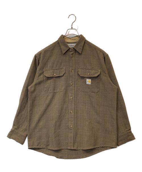 CarHartt（カーハート）CarHartt (カーハート) ワークシャツ ブラウン サイズ:XLの古着・服飾アイテム