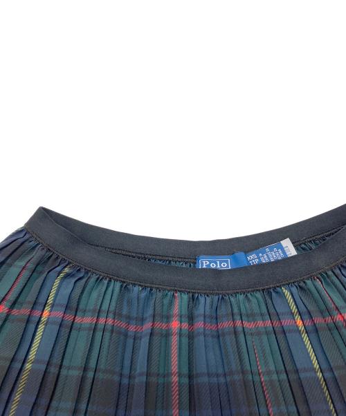 POLO RALPH LAUREN（ポロ・ラルフローレン）POLO RALPH LAUREN (ポロ・ラルフローレン) プリーツスカート ネイビー サイズ:XXSの古着・服飾アイテム