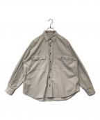 Porter Classicポータークラシック）の古着「ROLL UP SHIRT ロールアップ シャツ」｜ライトグレー