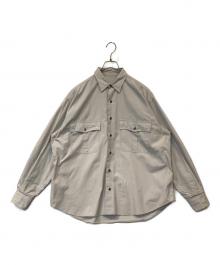 Porter Classic（ポータークラシック）の古着「ROLL UP SHIRT ロールアップ シャツ」｜ライトグレー