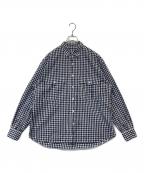 Porter Classicポータークラシック）の古着「ROLL UP GINGHAM CHECK SHIRT ロールアップ ギンガムチェック シャツ」｜ネイビー×ホワイト