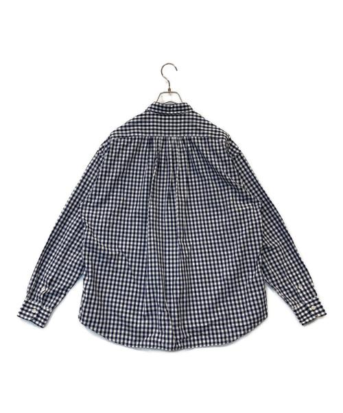 Porter Classic（ポータークラシック）Porter Classic (ポータークラシック) ROLL UP GINGHAM CHECK SHIRT ロールアップ ギンガムチェック シャツ ネイビー×ホワイト サイズ:Mの古着・服飾アイテム