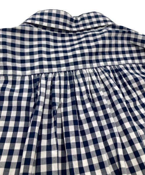Porter Classic（ポータークラシック）Porter Classic (ポータークラシック) ROLL UP GINGHAM CHECK SHIRT ロールアップ ギンガムチェック シャツ ネイビー×ホワイト サイズ:Mの古着・服飾アイテム