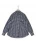 Porter Classic（ポータークラシック）の古着「ROLL UP GINGHAM CHECK SHIRT ロールアップ ギンガムチェック シャツ」｜ネイビー×ホワイト