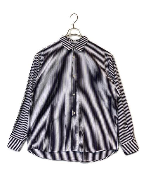 SO SHOP&HOSTEL NAKAMEGURO（ソー ショップ＆ホステル ナカメグロ）SO SHOP&HOSTEL NAKAMEGURO (ソー ショップ＆ホステル ナカメグロ) ストライプシャツ ネイビー×ホワイト サイズ:Lの古着・服飾アイテム
