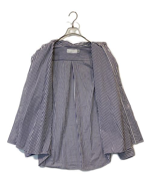 SO SHOP&HOSTEL NAKAMEGURO（ソー ショップ＆ホステル ナカメグロ）SO SHOP&HOSTEL NAKAMEGURO (ソー ショップ＆ホステル ナカメグロ) ストライプシャツ ネイビー×ホワイト サイズ:Lの古着・服飾アイテム
