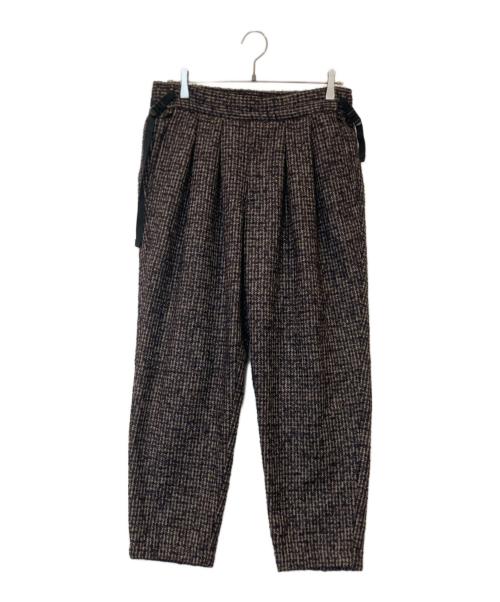 sayatomo（サヤトモ）SAYATOMO (サヤトモ) Karusan Tweed Slacks カルサン ツイード スラックス SYT-18AW-P02 ブラウン サイズ:2の古着・服飾アイテム