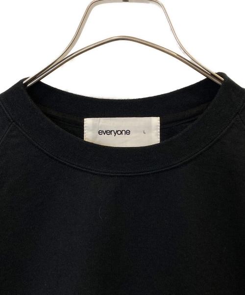 everyone（エブリワン）everyone (エブリワン) light weight cotton crew neck　ライトウェイト コットン クルーネック　EV24-CS526 ブラック サイズ:Lの古着・服飾アイテム