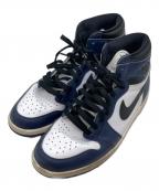 NIKEナイキ）の古着「Air Jordan 1 Retro High OG "Midnight Navy" エア ジョーダン ワン レトロ ハイ オージー ミッドナイト ネイビー DZ5485-401」｜ホワイト×ネイビー