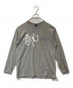 stussyステューシー）の古着「ロングカットソー」｜グレー