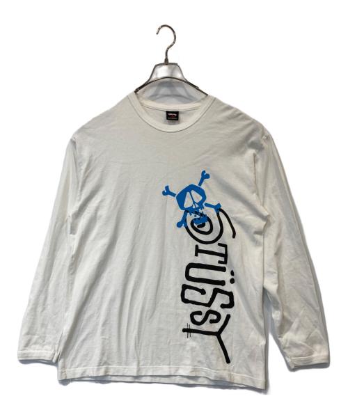stussy（ステューシー）stussy (ステューシー) ロングカットソー ホワイト サイズ:Lの古着・服飾アイテム