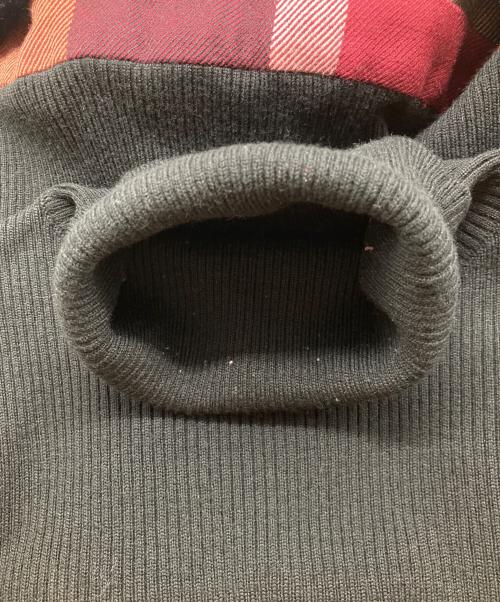 BLUE LABEL CRESTBRIDGE（ブルーレーベルクレストブリッジ）BLUE LABEL CRESTBRIDGE (ブルーレーベルクレストブリッジ) 切替ワンピース ブラック×ブラウン サイズ:36の古着・服飾アイテム