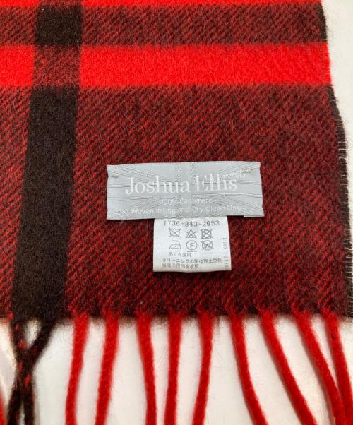 JOSHUA ELLIS（ジョシュア エリス）Joshua Ellis (ジョシュア エリス) カシミヤ チェック 35 マフラー レッドの古着・服飾アイテム