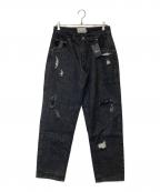 Dimeダイム）の古着「Secret Baggy Denim Pants シークレット バギー デニム パンツ」｜ブラック