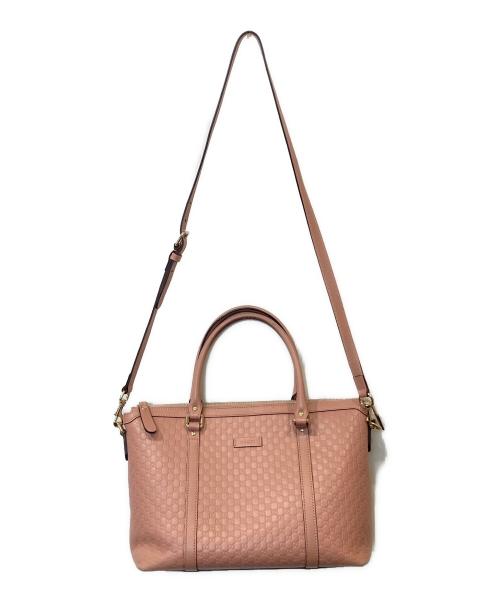 GUCCI（グッチ）GUCCI (グッチ) GGマイクログッチシマ2WAYショルダーバック 449656 498879 ピンクの古着・服飾アイテム
