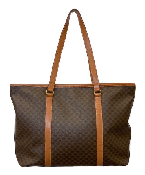 CELINE（セリーヌ）CELINE (セリーヌ) マカダム柄トートバッグ DM95 ブラウンの古着・服飾アイテム