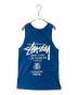stussy（ステューシー）の古着「ロゴプリントタンクトップ 2161700」｜ブルー