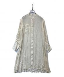 RITO（リト）の古着「4WAYキュプラシルクロングシャツ　0770RTW711A」｜ベージュ