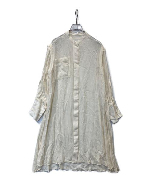 RITO（リト）RITO (リト) 4WAYキュプラシルクロングシャツ　0770RTW711A ベージュ サイズ:36の古着・服飾アイテム
